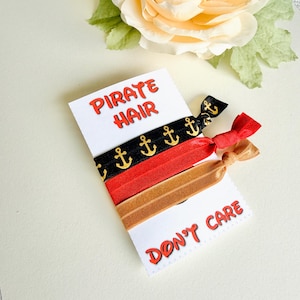 Bulk Set of 5 Nautical Pirate Night Disney Cruise Hair Ties, Nautical Fish Extender Pixie Dust Gift