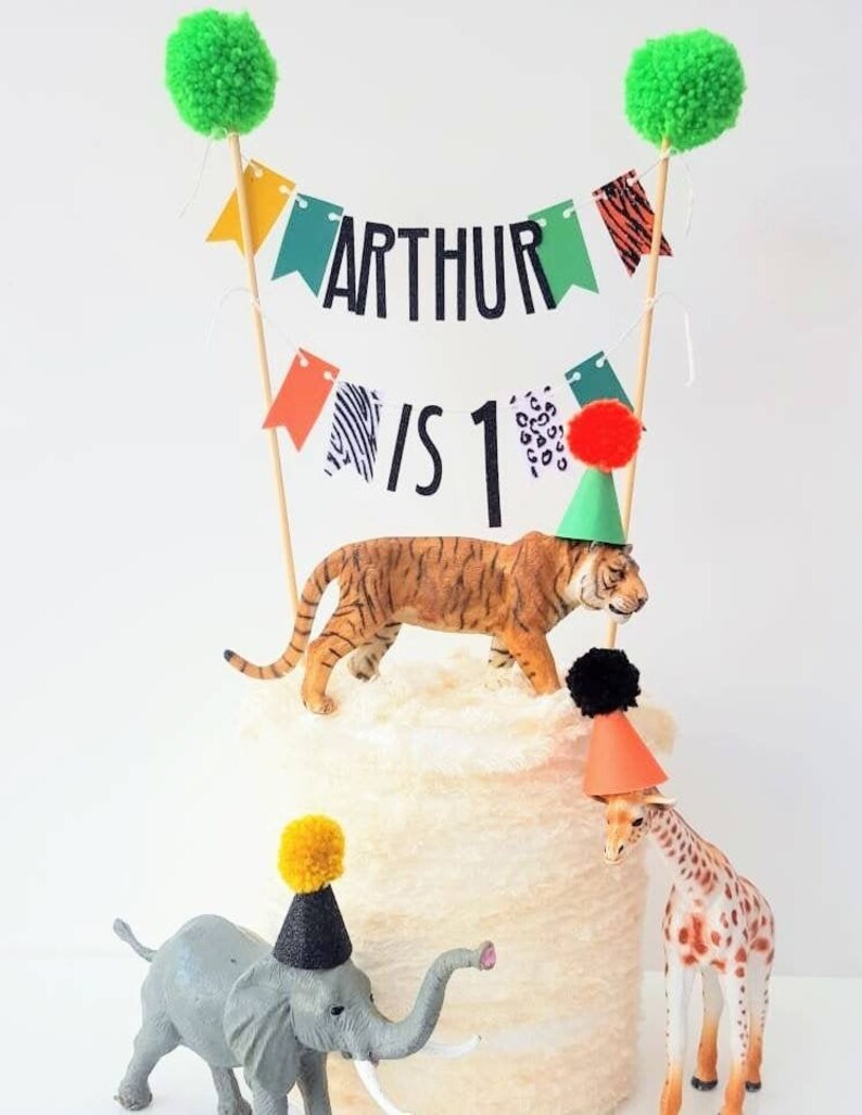 Animal party hats for cake topper/ Decoration / Birthday Etsy