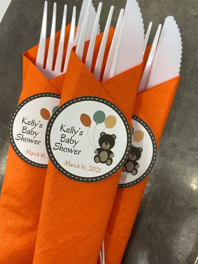 Baby Shower Napkin Ring Teddy Bears Balloons qty10 Etsy