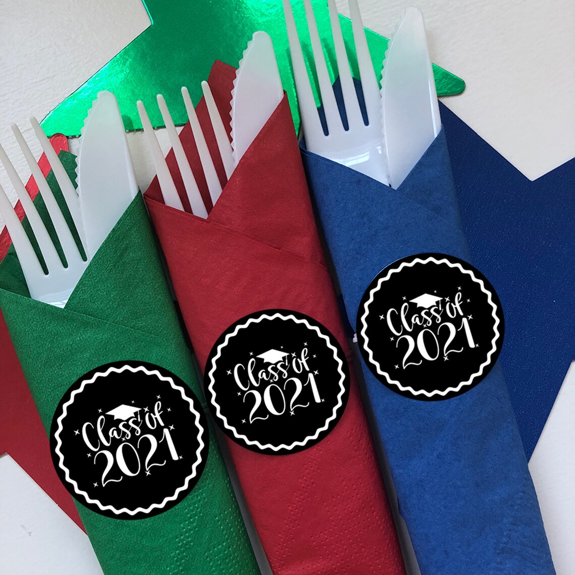 Graduation Napkin Ring Class of 2021 Qty10 Etsy