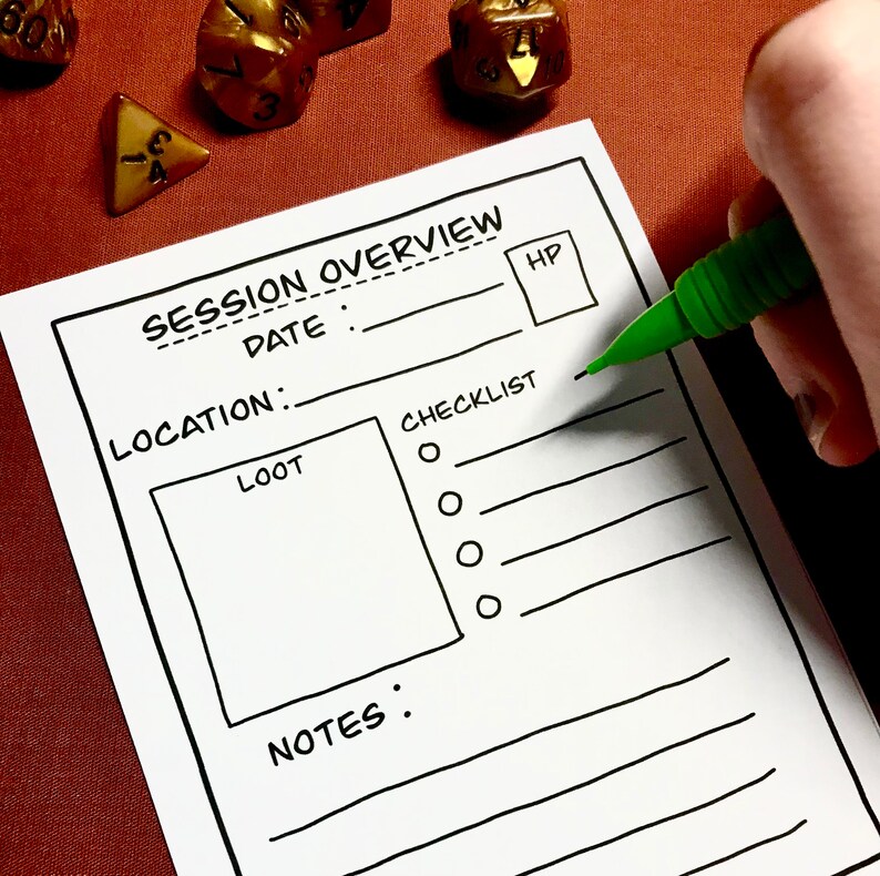 Dnd Session Overview Printable Notecards | Dnd, Dungeons and Dragons ...