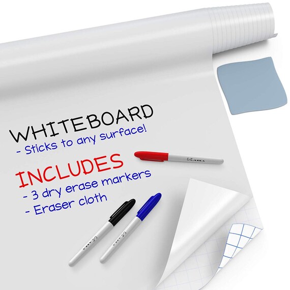 Kassa Large Whiteboard Wall Sticker Roll 17 3 X 78 Etsy