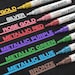 Kassa Metallic Liquid Chalk Markers - Erasable Chalkboard Pen for Blackboard, Glass, Window - Reversible Dual Tip 