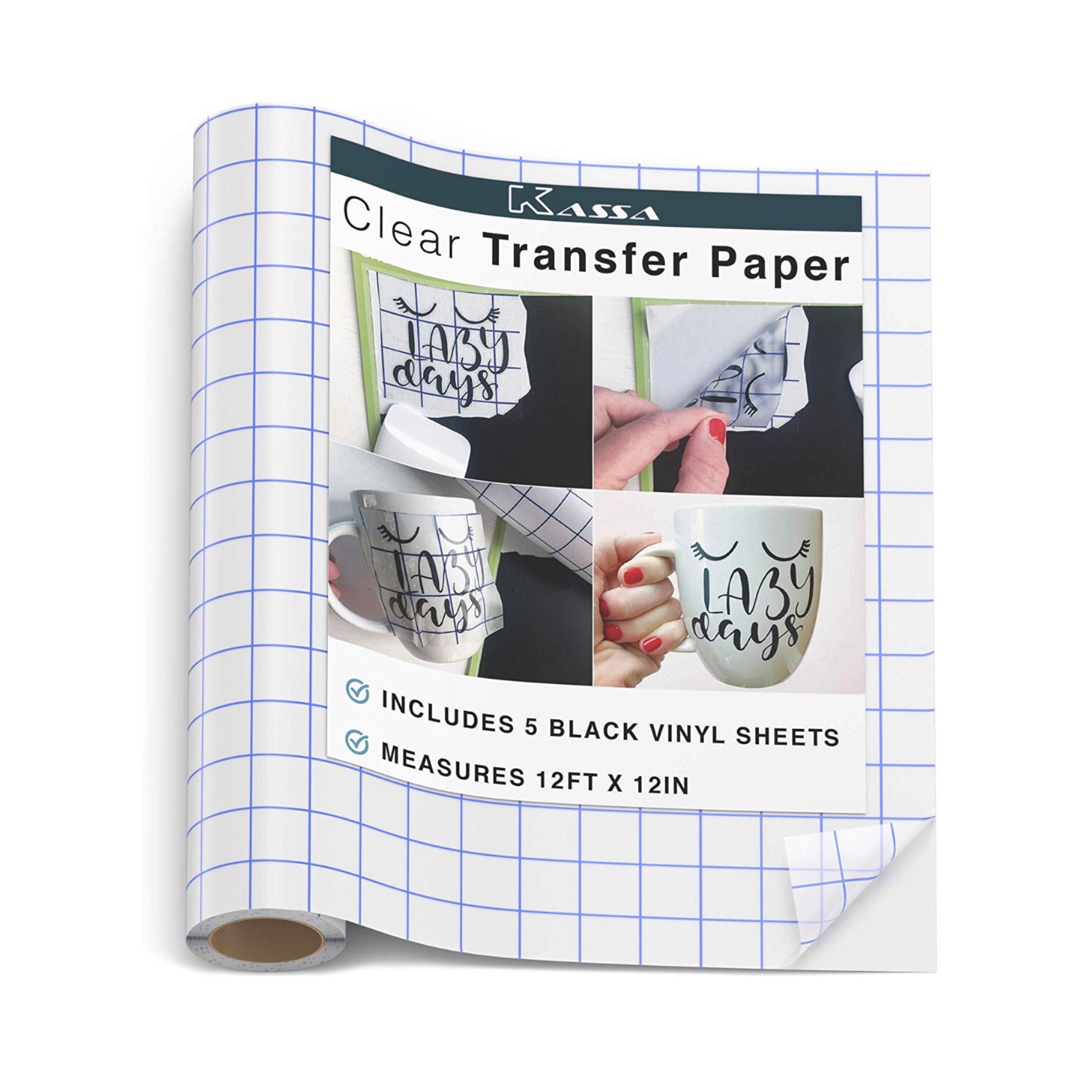 Kassa Clear Vinyl Transfer Tape Roll FREE Vinyls Sheets - Etsy