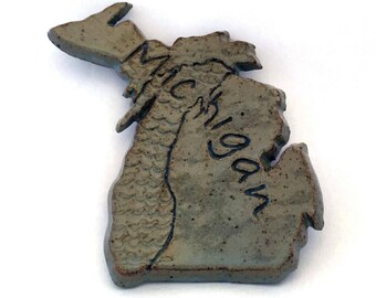 Spoon rest,Michigan,stoneware,handmade,Michigan sand, kitchen,states.