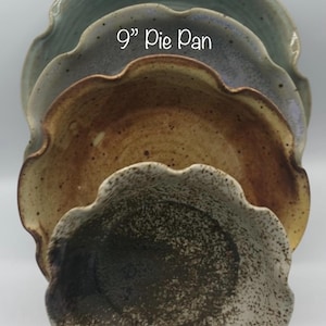 9,"  pie pans Handmade stoneware ceramic oven-safe