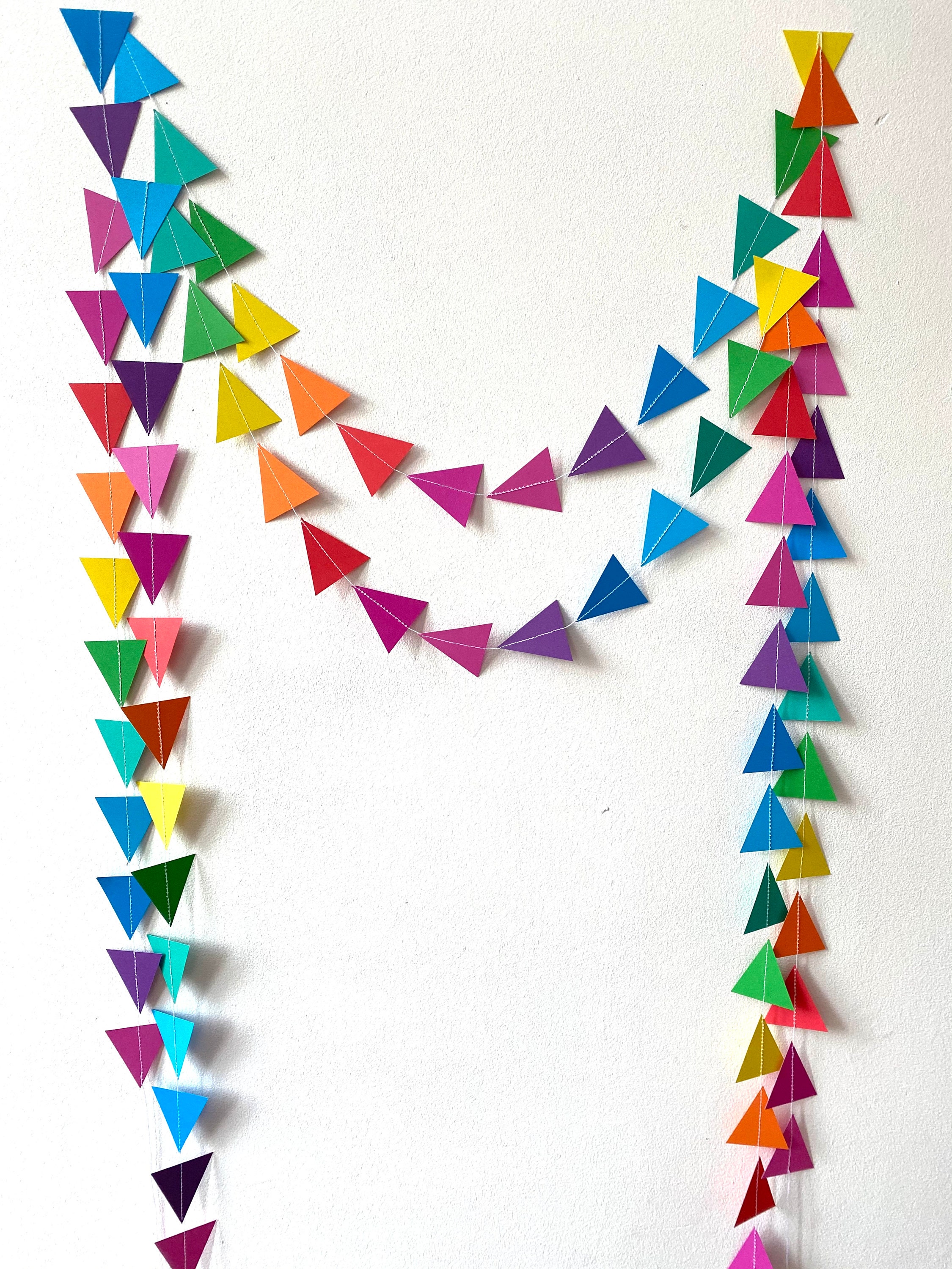 Paper garland geometric triangle paper garland party Etsy.de