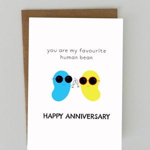 Lieblings menschliche Ban Jahrestags-Karte - für Freund, für Freundin, Paare, süße lustige Happy Anniversary Card, für Mann, für Frau