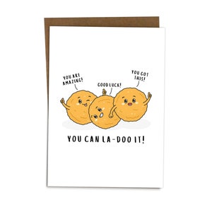 Carte de bonne chance - Carte Desi Indian Food Card Humour Pun - You Can Do It I Believe In You Got This Encouragement Card BYANIKA