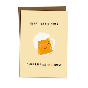 Bonne fête des pères carte bière pour papa beau-père grand-père mari de fille fils BYANIKA