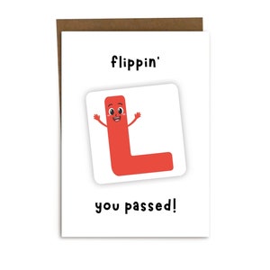 Kaart voor rijexamen Gefeliciteerd met het behalen van u Geslaagd voor het rijexamen Humorkaart Goed gedaan Trots op dat u het gedaan heeft BYANIKA