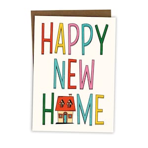 Happy New Home Karte, erstes Zuhause, neues Haus, Umzug, Einweihungsparty Karten, Glückwünsche auf Ihrer neuen Home-Karte, niedliches BYANIKA