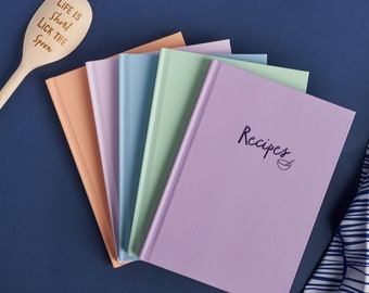 Livre de recettes relié pour vos propres recettes Cahier de recettes vierge Agenda Agenda Livre de recettes Journal Essentiels de l'université Cadeaux de cuisine