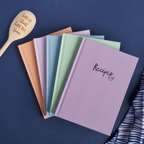 Gebundenes Rezeptbuch für eigene Rezepte Blanko-Rezept Notizbuch Organizer Planer Tagebuch Kochbuch Journal Universität Essentials Kochen Geschenke