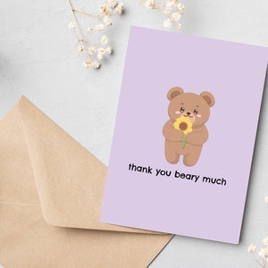 Bedankkaart Heel erg bedankt Dankbaarheid Waardering voor vriend voor het helpen van mij Uw hulp Ondersteuning Dank u geschenken Leuke woordspeling BYANIKA
