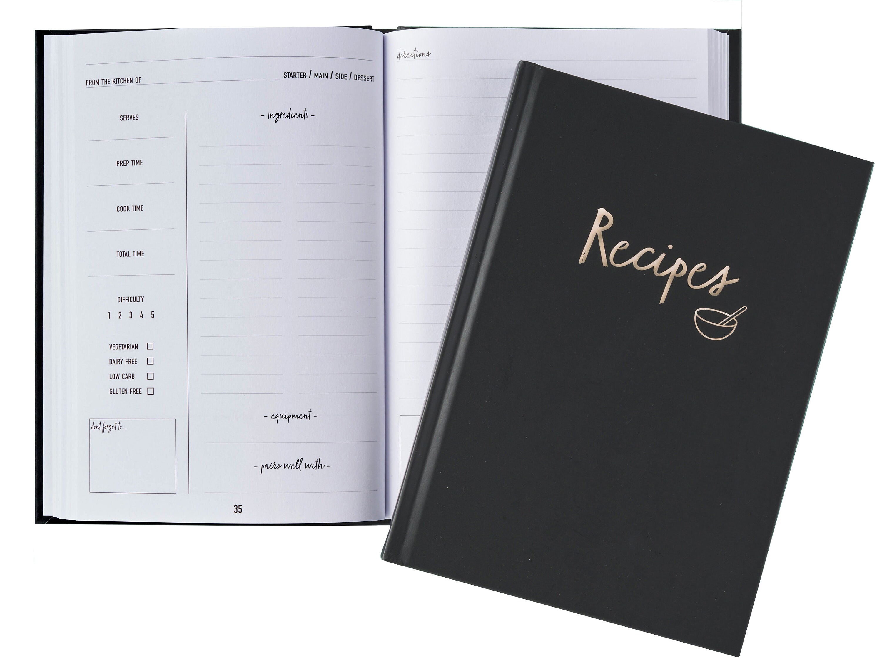 Hardback Recipe Book For Own Recipes A5 Notebook Recipe Etsy