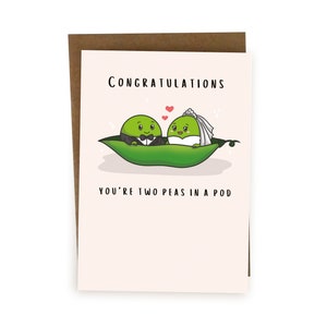 Congratulazioni Biglietto di nozze Biglietto di nozze Felice Coppia Cartolina di celebrazione Carta divertente Pun Carino Regalo di nozze