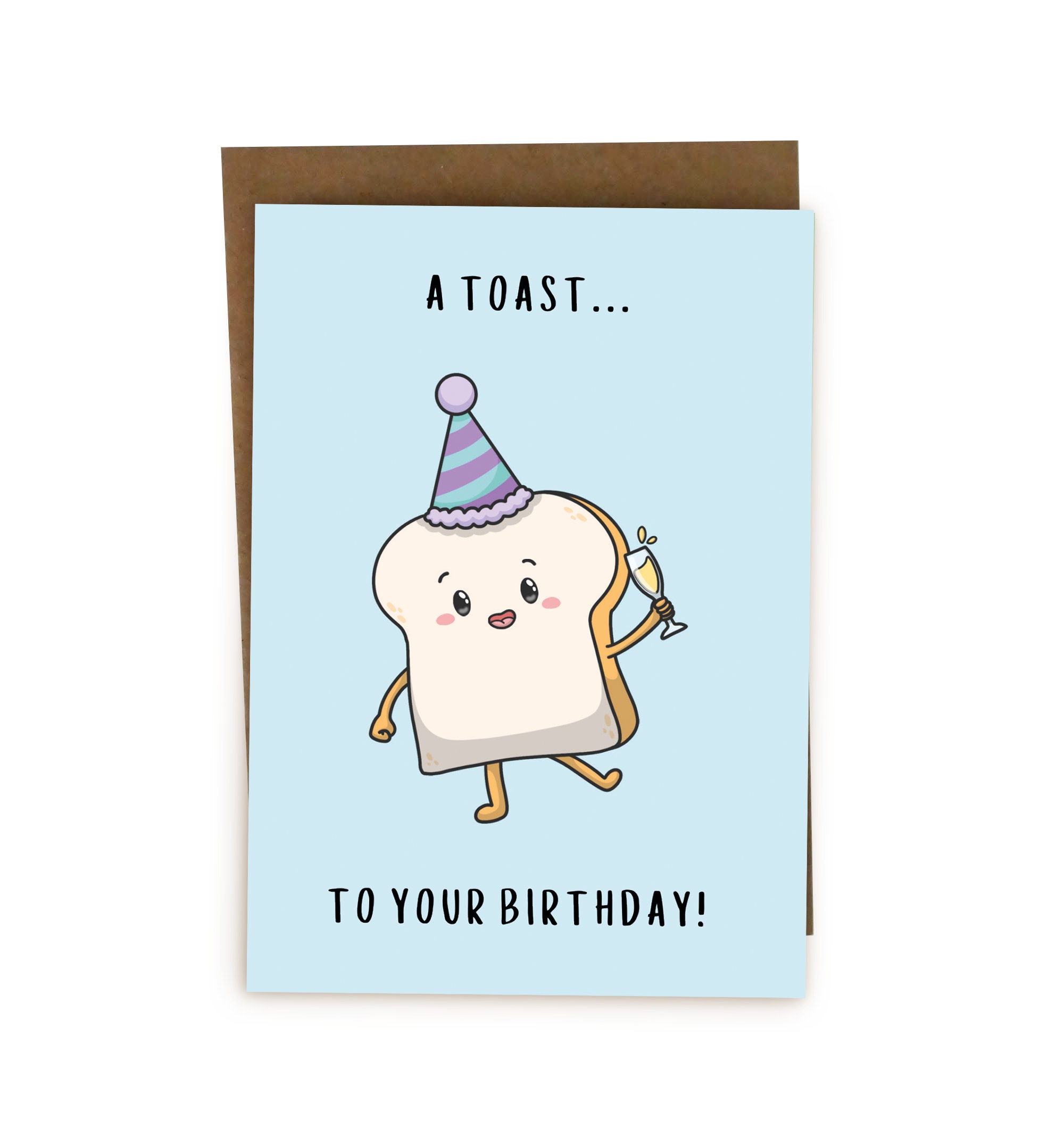 Happy Birthday Karte Süßer Geburtstag Geschenk Humor Karte Pun A Toast