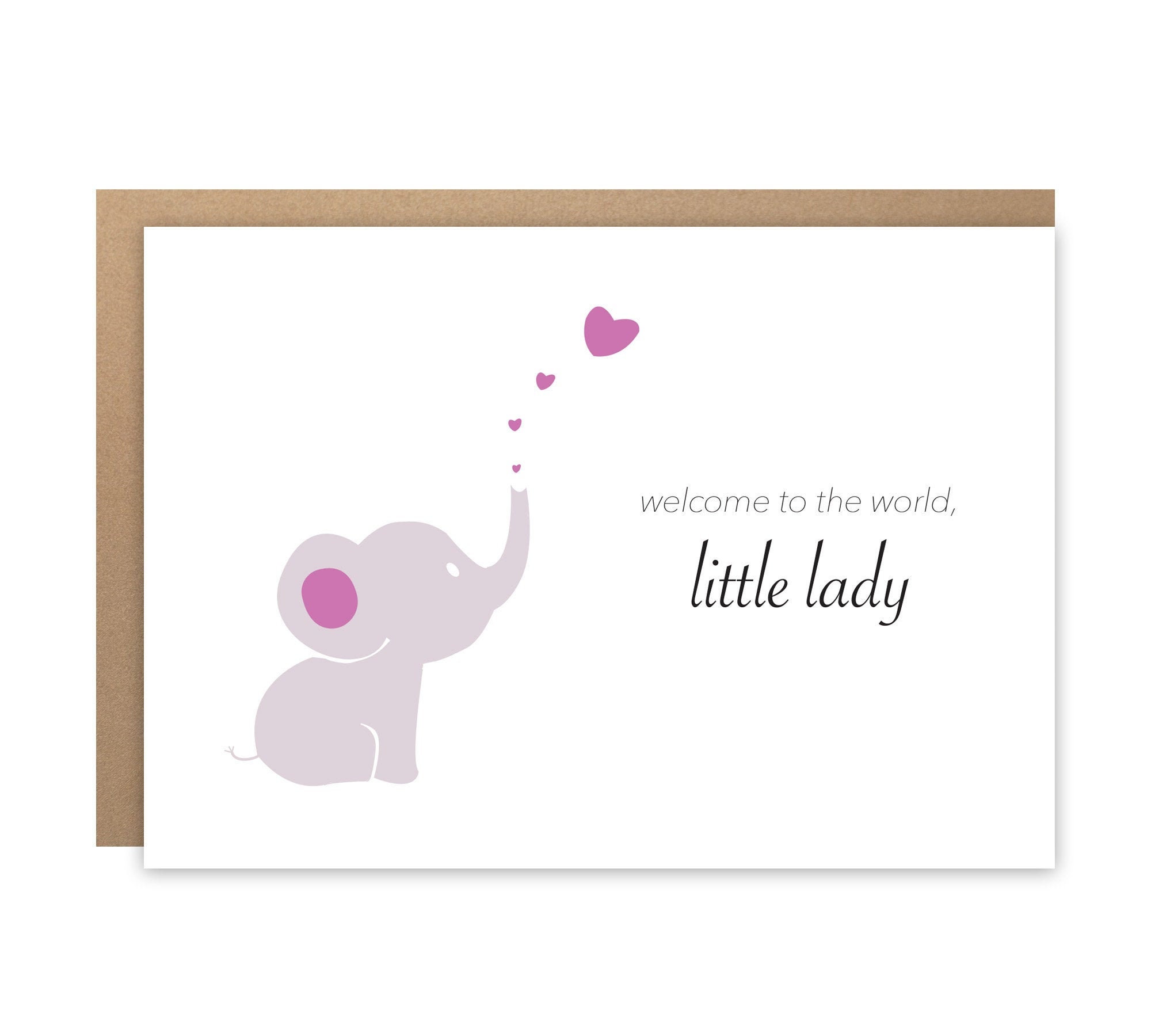 New Baby Girl Greeting Card Welcome To The World Little Lady Welcome