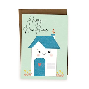 Happy New Home Karte, Erstes Zuhause, Neues Haus, Sie ziehen um, Einweihungskarten, Glückwünsche zu Ihrem neuen Zuhause Karte Niedlich BYANIKA