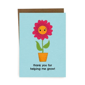 Carte de remerciement pour l'enseignant pour le tuteur Assistant pédagogique Appréciation de l'enseignant de la maternelle Merci de m'avoir aidé à développer les cadeaux de l'enseignant BYANIKA