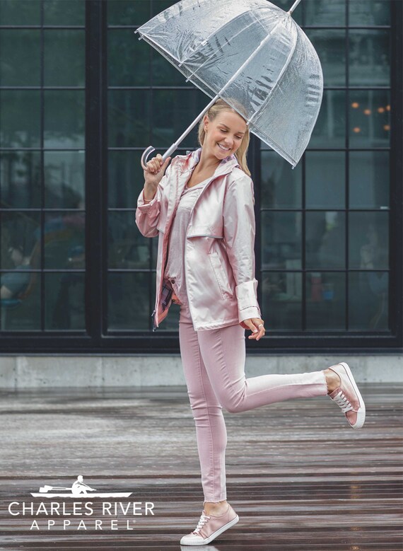 rose gold rain jacket