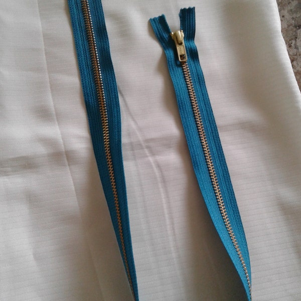 28 Inch YKK Brass Separated Zipper High Quality Channel Blue Jackets