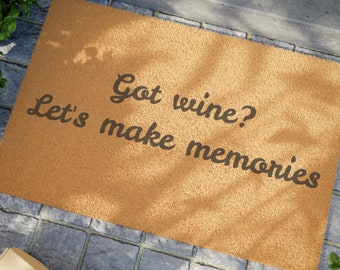 Funny Doormat custom rug - home décor gift - wine mat funny family gift