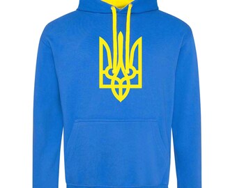 Ukraine hoody national symbol hoodie blue yellow