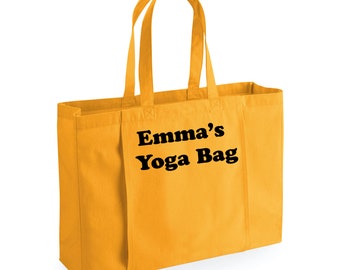 Yoga Pilates bag custom text yoga mat bag personalised tote bag