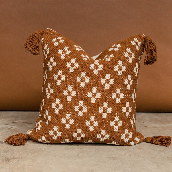 Rust Throw Pillow, Throw Pillow Cover, Designer Pillow Cover, Unique Deco Throw Pillow, Neutral Throw Pillows, Couch Boho Throw Pillow