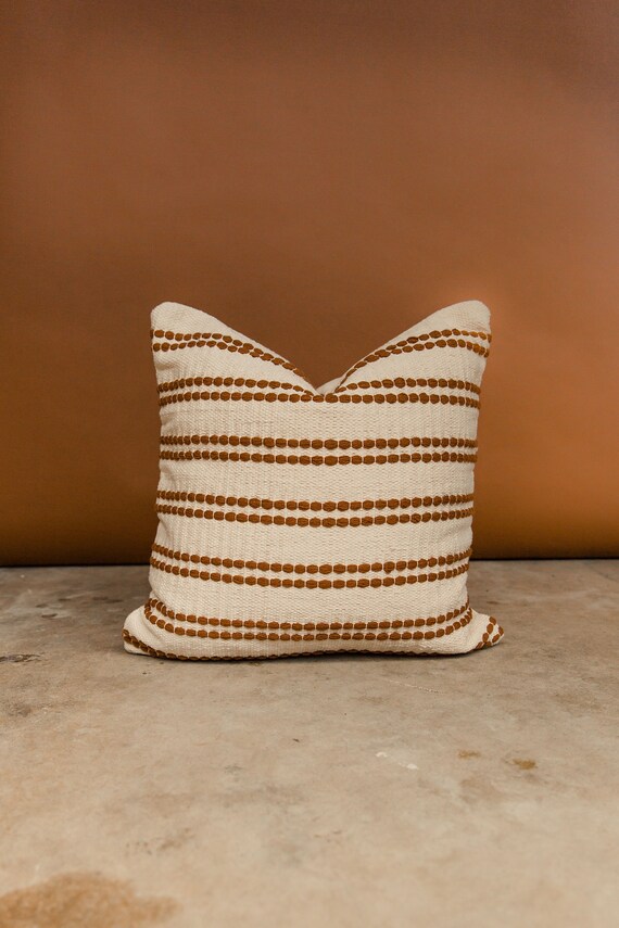 Rust boho throw pillow sale