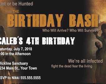 DIGITAL* The Walking Dead Birthday Party Invitation