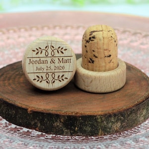 Wedding favors - Personalized Wine Stoppers - Customized Wine Cork • AA005
