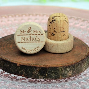 Unique wine bottle stoppers, Wood wine stoppers • AA005