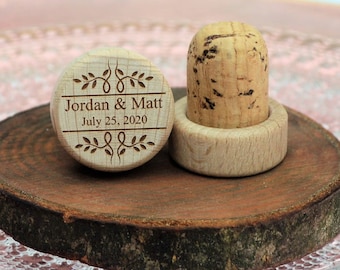 Wedding favors - Personalized Wine Stoppers - Customized Wine Cork • AA005