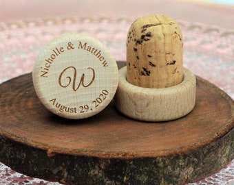 Personalized wine stoppers, Traditional wedding favors, Wedding favors for guests • AA005