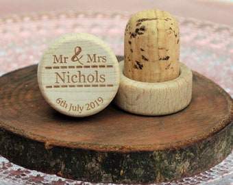 Unique wine bottle stoppers, Wood wine stoppers • AA005