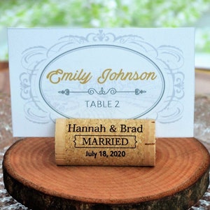 Wine cork place card holders for weddings • AA038