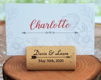 Wine Cork Place Card Holders for weddings • AA038