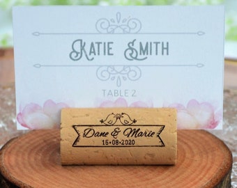 Personalized wine cork place card holders  • AA038