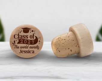 Graduation party favors, Personalized Wine Stoppers, Graduation gifts, Graduation party decorations, College graduation gift for her • AA110