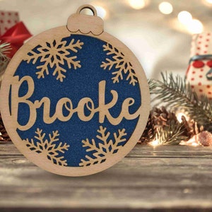 Christmas tree decors, Personalized ornament laser cut names, Custom Christmas tree baubles, Christmas gift personalized with name • AA036