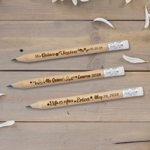 Pencils Quinceanera Party Favors, Sweet 16 Gifts, Mis Quince Favors, Birthday Party Favors, Personalized Gifts, Quinceanera Favors • AA226