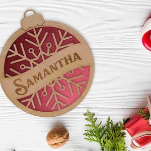 Beautiful Wooden Ornaments, Personalized Gifts Christmas Ornament, Christmas Decoration, Gifts Family, Holiday Ornament With Name • AA021