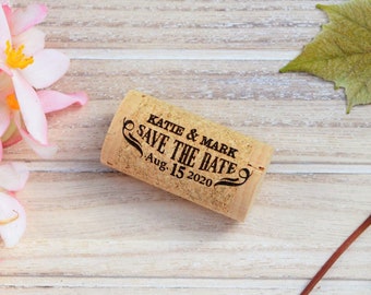 Unique Save the Date of wine Corks - Save the date magnet - Cork • AA077