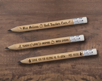 Teacher gift, Teacher appreciation, First day of school gift, Personalized Pencils, Back to school, Christmas gift bulk for Educators AA179