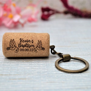 Baptism Keychain favors for Boy and Girl, Christening Favors. Party favors for Catholic Baptism, Rustic Baptism decorations • AA014