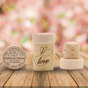 Anniversary Favors, Anniversary gifts for couples, Personalized Wine Stoppers, 50th wedding anniversary gifts • AA151