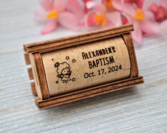 Holy Baptism wine corks favors for Boy and Girl, Christening Favors, Party favors for Catholic Baptism, Rustic Baptism decorations • AA020